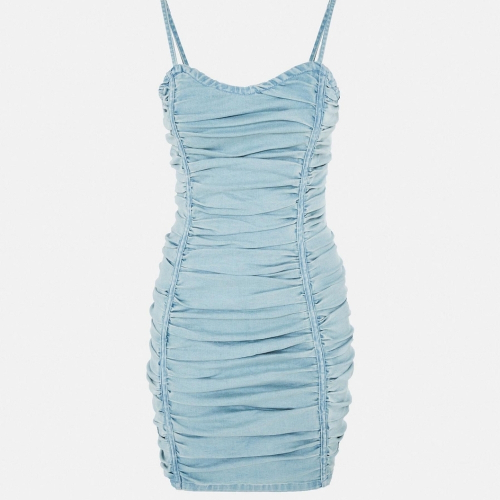 Brand new Denim runched dress